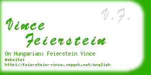 vince feierstein business card